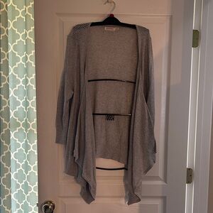 Faded Glory Light Gray Lightweight Cardigan
